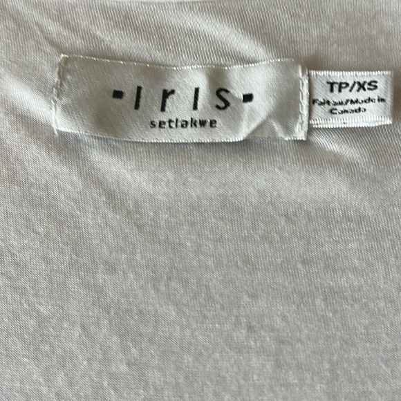 Iris Setlakwe White Size XS Beaded Ruffle Tank Imported Canadian Designer - Picture 8 of 10